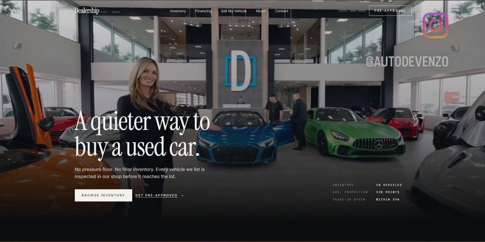 Harlow Motors website design