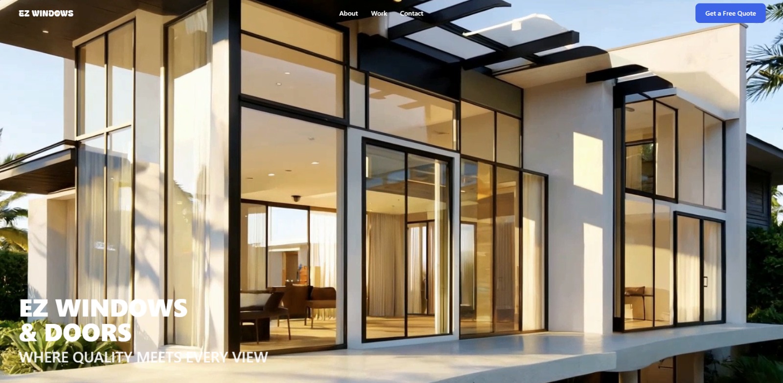 EZ Windows & Doors website design